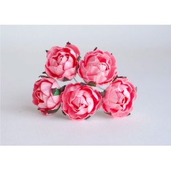 Fiore peonia rosa in carta da 6 cm 22 art.309552 1 pz