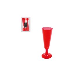 FLUTE PLASTICA ROSSO  ART.F304 133 CC   6  PZ