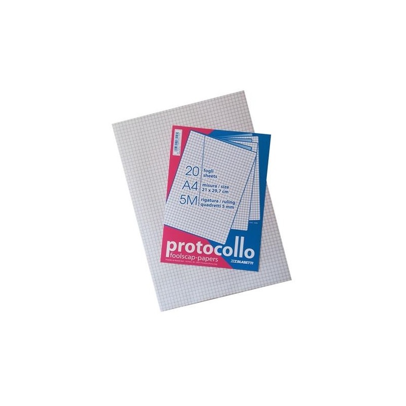 FOGLIO PROTOCOLLO 5 MM ART.1294 20 PZ