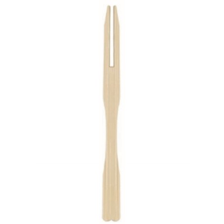FORCHETTINE BAMBOO A 2 PUNTE NUDE CM 9 ART.XFF9T 100 PZ
