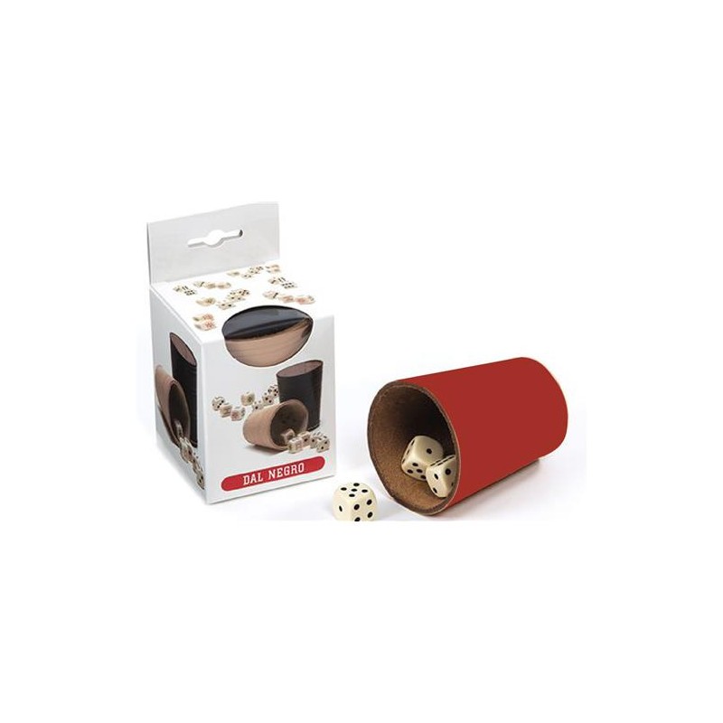 Gioco dei dadi bicchiere rosso+5 dadi dal negro cod.54324 1 pz