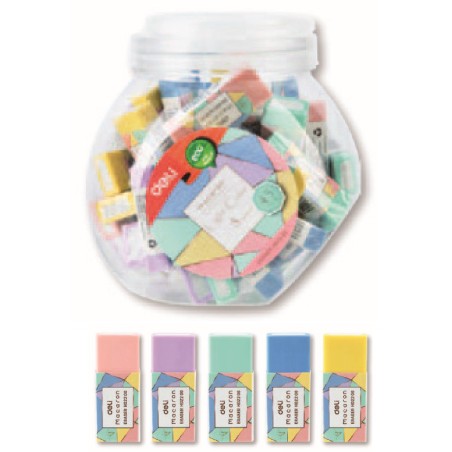 GOMME MACARON  ECO IN BARATTOLO ASSORTITI ART.2200 45 PZ