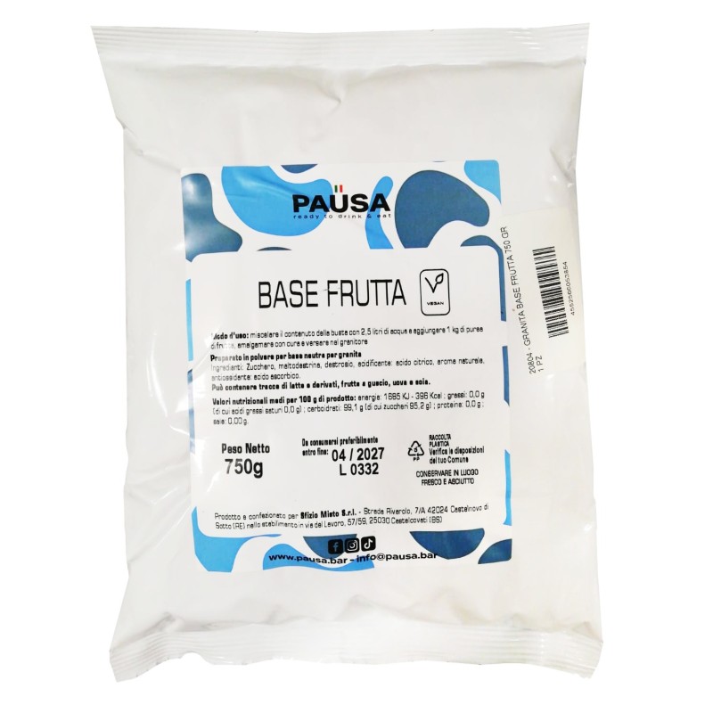 GRANITA BASE FRUTTA 750 GR 1 PZ