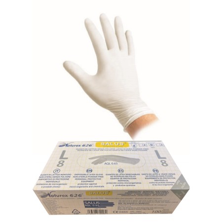 Guanti in lattice s/polvere  art.3004 tg l-8  100 pz