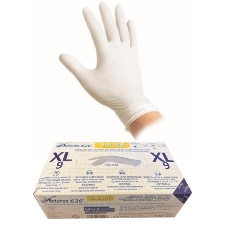 Guanti in lattice s/polvere  art.3005 tg xl-9  100 pz