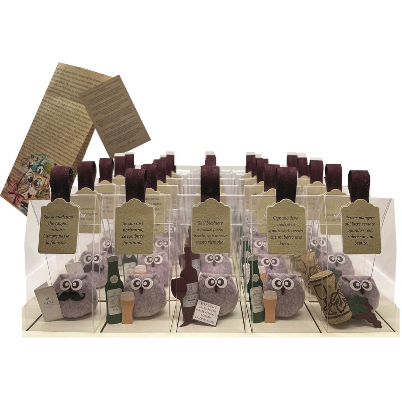 GUFETTI PER IL VINO  CON DEDICHE   ART.11VIN  1  PZ