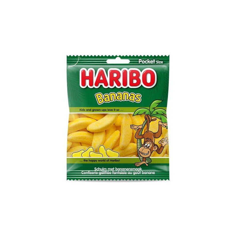 HARIBO BANANAS GOMMOSE FRUTTA 36111 80 GR 5 PZ