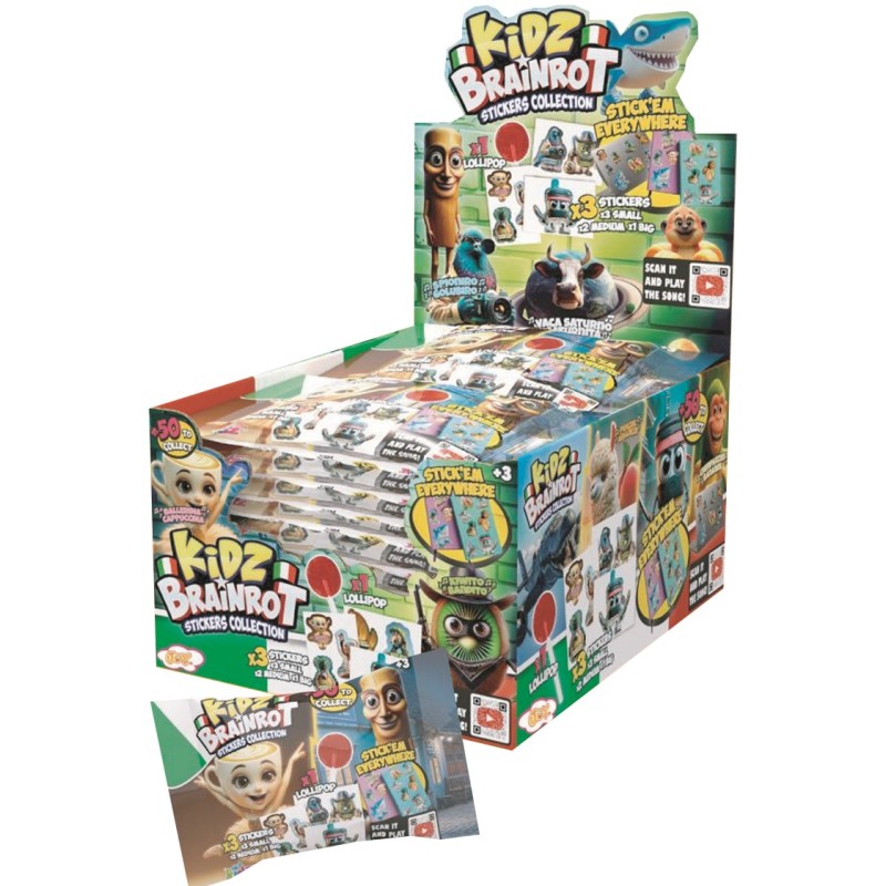 Lollipop Sticker Kidz Brainrot art.732  24 pz