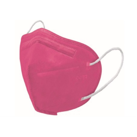 Mascherina facciale fuxia  imbustata singola  ffp2  kn95 25 pz