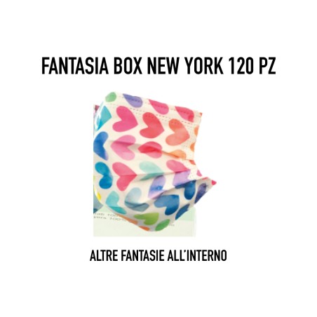 Mascherine  fantasia box new york 120 pz