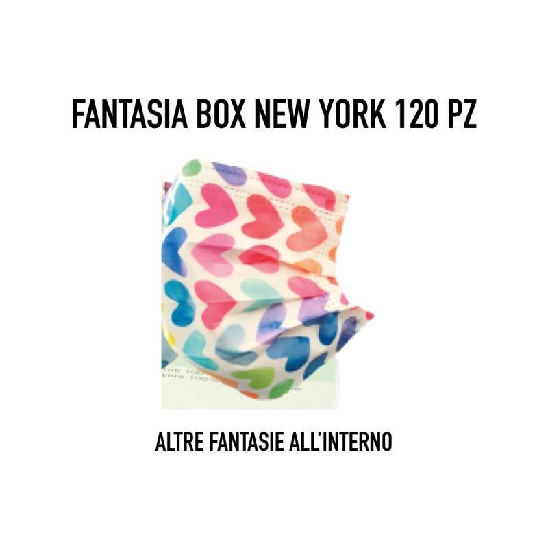 Mascherine  fantasia box new york 120 pz