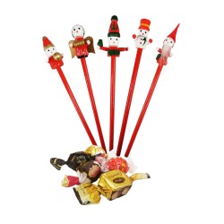 MATITA NATALIZIA + CIOCCOLATINI ASSORTITI  50 GR   1 PZ