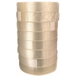 NASTRO ADESIVO ACRILICO TRASPARENTE ART.608110E 19MM X 66M  8 PZ