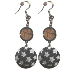 Orecchini 1'classe donna con cerchio e stelle jpc 1000/28   69.00  1 pz