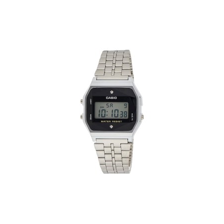 Orologio casio vintage diamand  art.a159wad-1df  1 pz ( diamante - riquadro esagonale - luce led - cassa in resina - vetro acril