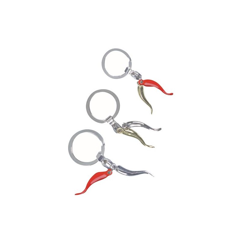 P.CHIAVI PORTA FORTUNA MINI CORNO DOPPIO  ART.9304-83   12 PZ