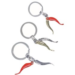 P.CHIAVI PORTA FORTUNA MINI CORNO DOPPIO  ART.9304-83   12 PZ