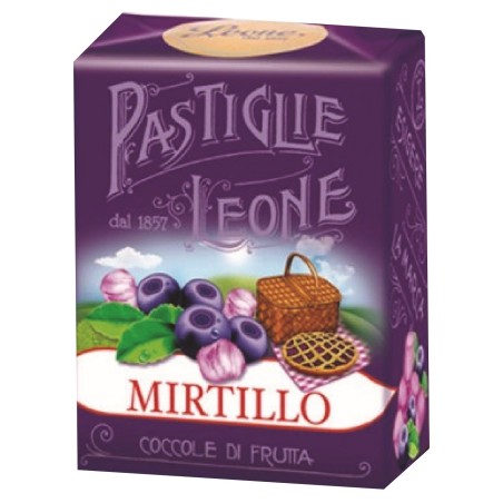 PASTIGLIE LEONE AL MIRTILLO 30 GR  X 18 PZ