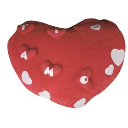 PELUCHE CUORE CON LETTERA CM 75 ART.468782+10  CIOCCOLATINI ASSORTITI 1 PZ