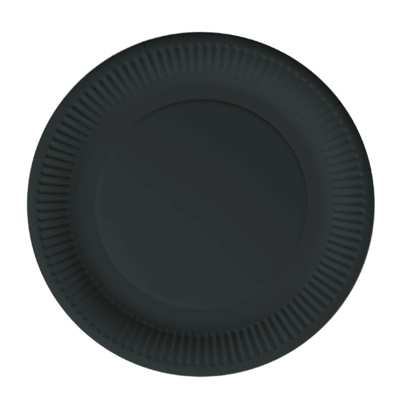 PIATTI CARTA BIO FRUTTA NERO CM 18  ART.722  25 PZ