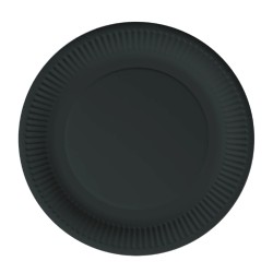 PIATTI CARTA BIO PIANO NERO CM 23  ART.071  20 PZ