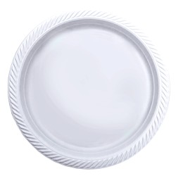 PIATTI PIANI RIUTILIZZABILE RIGIDO 100% RIUTILIZZABILE MICROONDE 22 CM 25 PZ