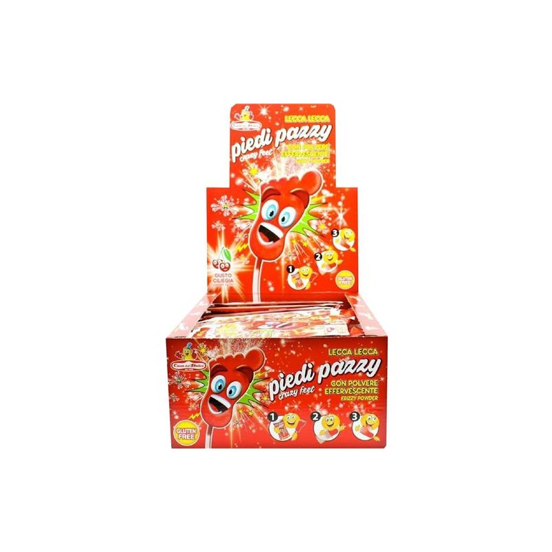 PIEDI PAZZI FRIZZI CILIEGIA  COD.119C 20 GR X 40 PZ