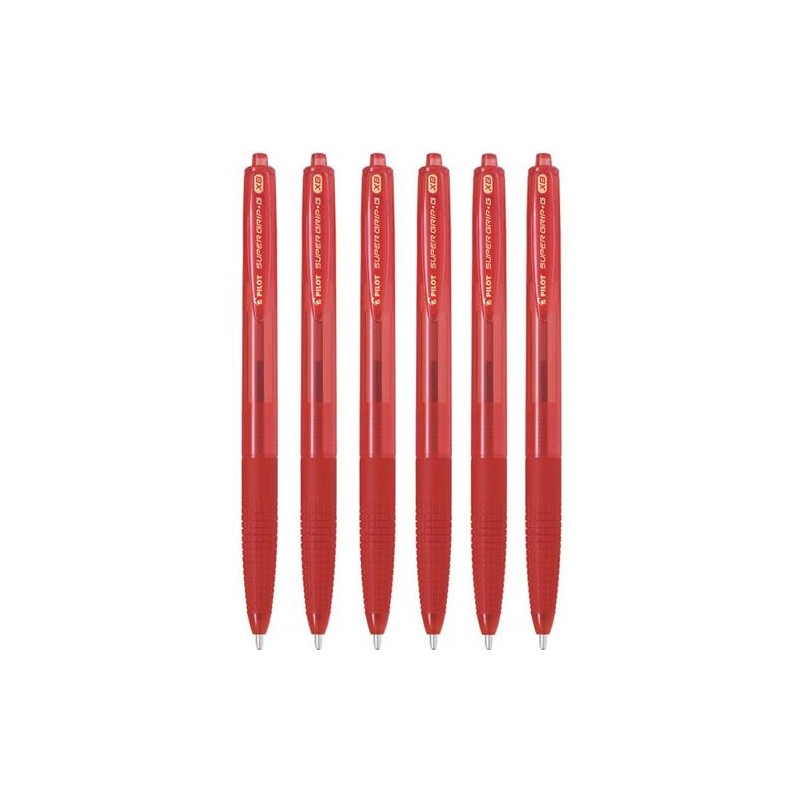 PILOT PENNA A SFERA  BPGG-8R-F-RR FINE 0.7 SUPER GRIP-G ROSSA 12 PZ