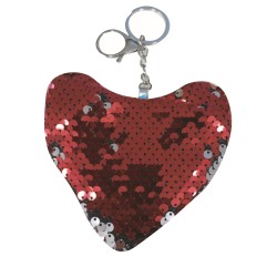 PORTACHIAVI  CUORE PAYETTE  CM 10  + 2 CIOCCOLATINI ASSORTITI  1 PZ