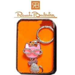 PORTACHIAVI GATTO STRASS BALESTRA ART.423 ROSA 1 PZ