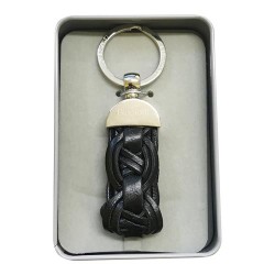 Portachiavi uomo cuoio nero biagiotti art.w-373b 1 pz