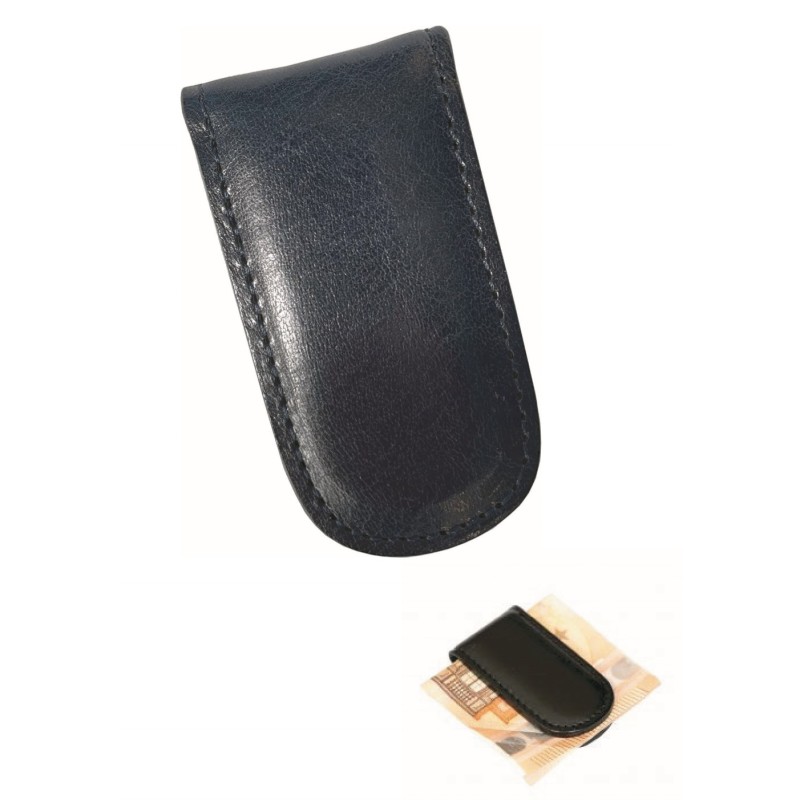 PORTADOLLARI IN PELLE BLU ART.PDK063-66  1 PZ