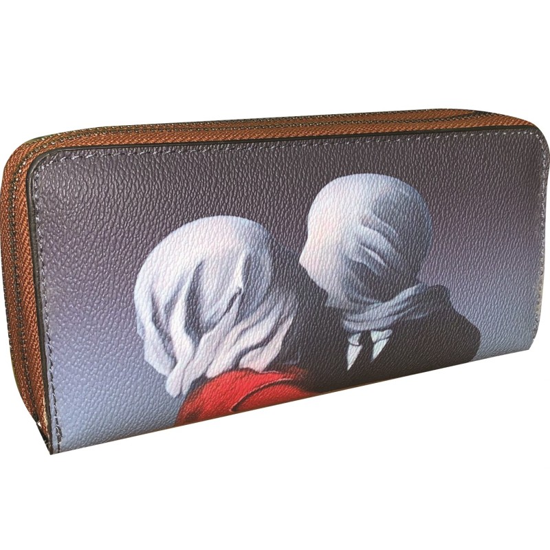 PORTAFOGLI DONNA DOPPIA ZIP' GLI AMANTI DI MAGRITTE' T1340  1 PZ