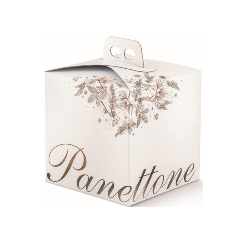 Portapanettone Quadrella Marrone 24,5 x 24,5 x 19 art.139463S 1 pz