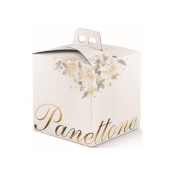 Portapanettone Quadrella Oro 24,5 x 24,5 x19 art.139465S 1 pz