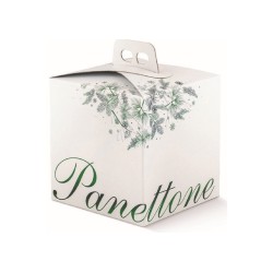 Portapanettone Quadrella Verde 24,5 x 24,5 x 19 art.139469S 1 pz