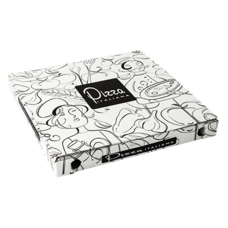 Portapizza in cartone chiusura italiana 24x24x3 100 pz