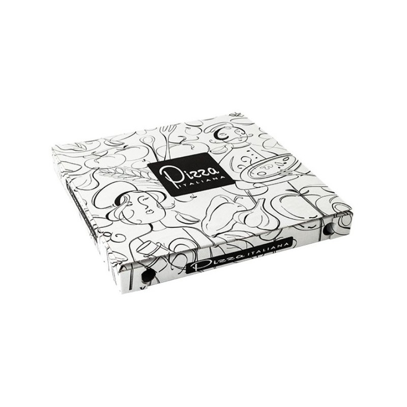 Portapizza in cartone chiusura italiana 24x24x3 100 pz