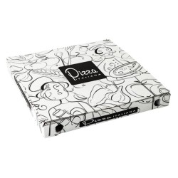 Portapizza in cartone chiusura italiana 24x24x3 100 pz
