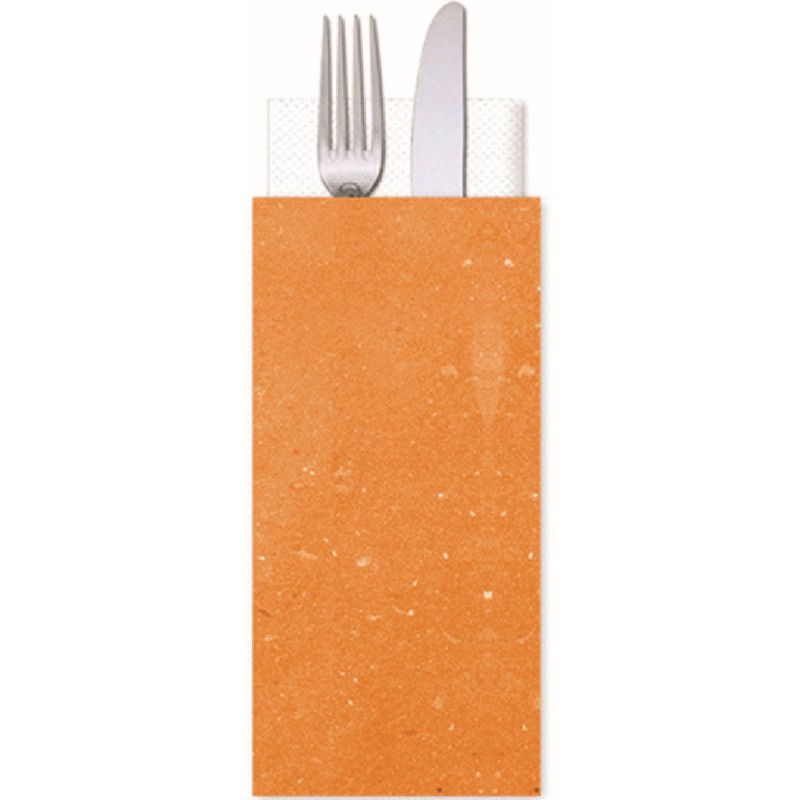 PORTAPOSATE CARTA ARANCIO C/TOVAGLIOLO 2 VELI 38X38  125 PZ
