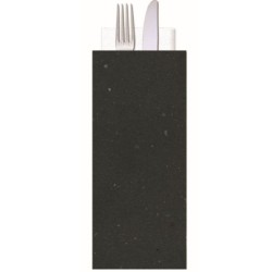 PORTAPOSATE CARTA NERO C/TOVAGLIOLO 2 VELI 38X38  125 PZ