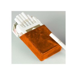 Portasigarette mezzo pacchetto art.1383 pelle arancio 1 pz