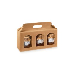 Portavasetti 3 finestre onda avana  25x8x12  art.35290 1 pz