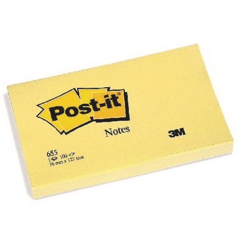 POST-IT  3M ART.655-12WWCY 76 MM X 127 MM 12 PZ