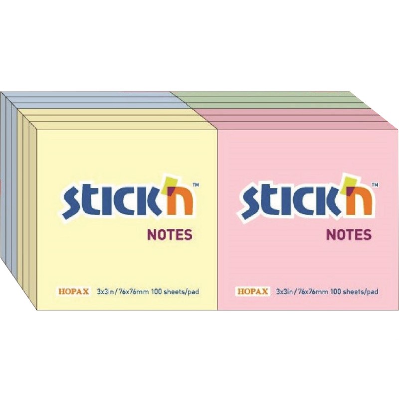 POST-IT STICK'N PASTELLO  ART.1010/11 76X76  12 PZ