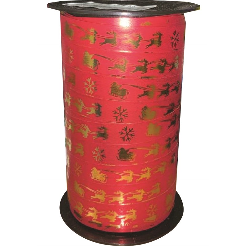ROCCHETTO ROSSO NATALE ART.68248 MM10 X 50 MT  1 PZ