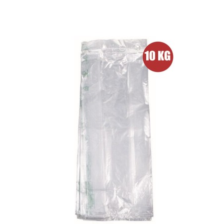 SACCHETTI NEUTRI  A STRAPPO 35 MY PE ALIMENTARE  18+10X40  10 KG 1 PZ