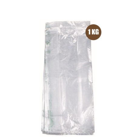 SACCHETTI NEUTRI  A STRAPPO 35 MY PE ALIMENTARE 15+10X40  1 KG 1 PZ