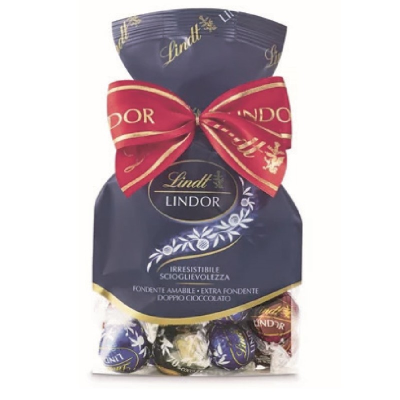 Sacchetto Lindor ass. amabile 45%, 70% Cacao e Doppio Cioccolato art.865392  287 gr x 1 pz