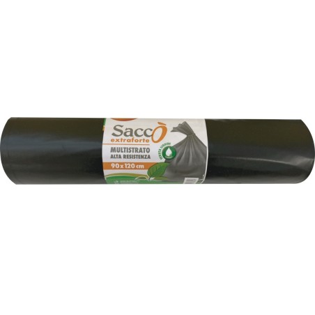 SACCHI PATTUMIERA EXTRA STRONG NERO ROTOLO GR 700  90X120   1 PZ
